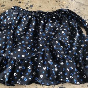 A black shirt with flowers. Abercrombie and Fitch